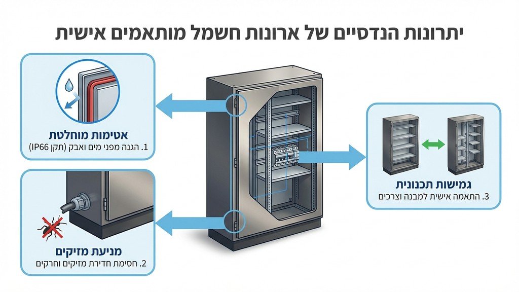 ארון חשמל מתכת אטום למים ולחות מותאם אישית