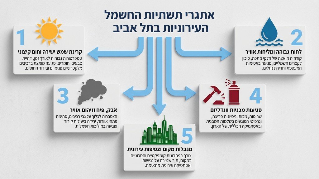 ארון חשמל ממתכת מותקן ברחוב בתל אביב