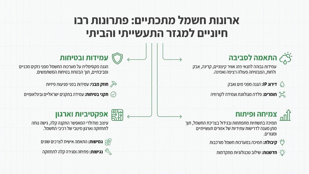 ארון חשמל ממתכת מותקן במבנה תעשייתי בעפולה