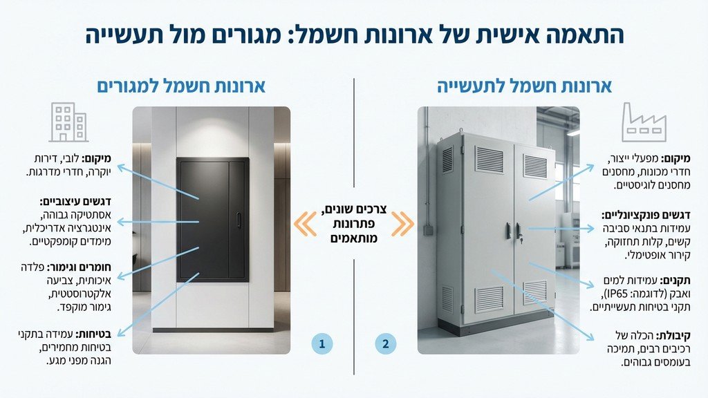 ארון חשמל מעוצב המותאם ללובי בניין מגורים