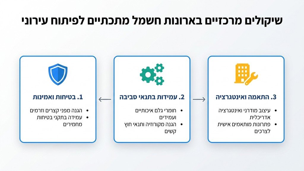 ארונות חשמל ממתכת בראש העין מותקנים בחזית מבנה תעשייתי מודרני