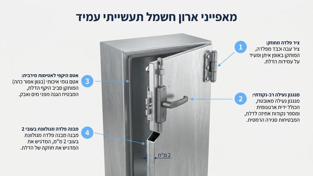 ארון חשמל ממתכת עמיד ובטיחותי