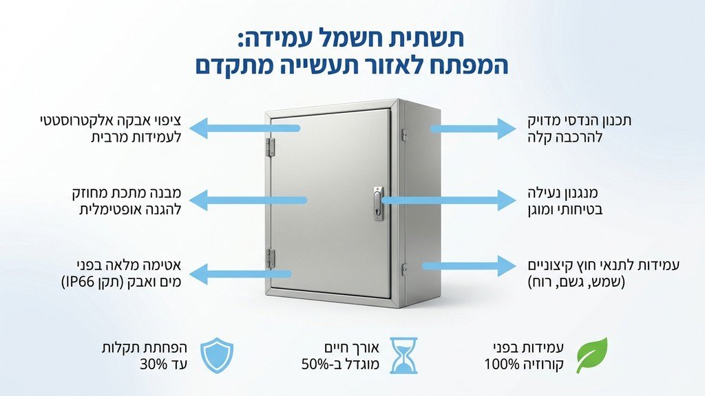 ארון חשמל ממתכת באזור תעשייה בעפולה