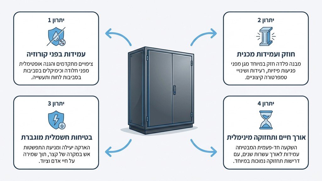 ארון חשמל ממתכת איכותית בתהליך ייצור והרכבה