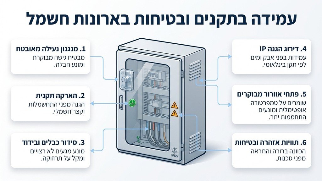 ארון חשמל תעשייתי בטיחותי וסגור היטב