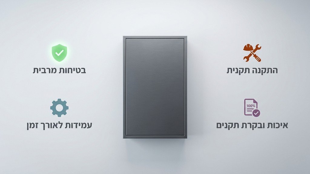 ארון תקשורת וחשמל מפלדה בבניין מגורים