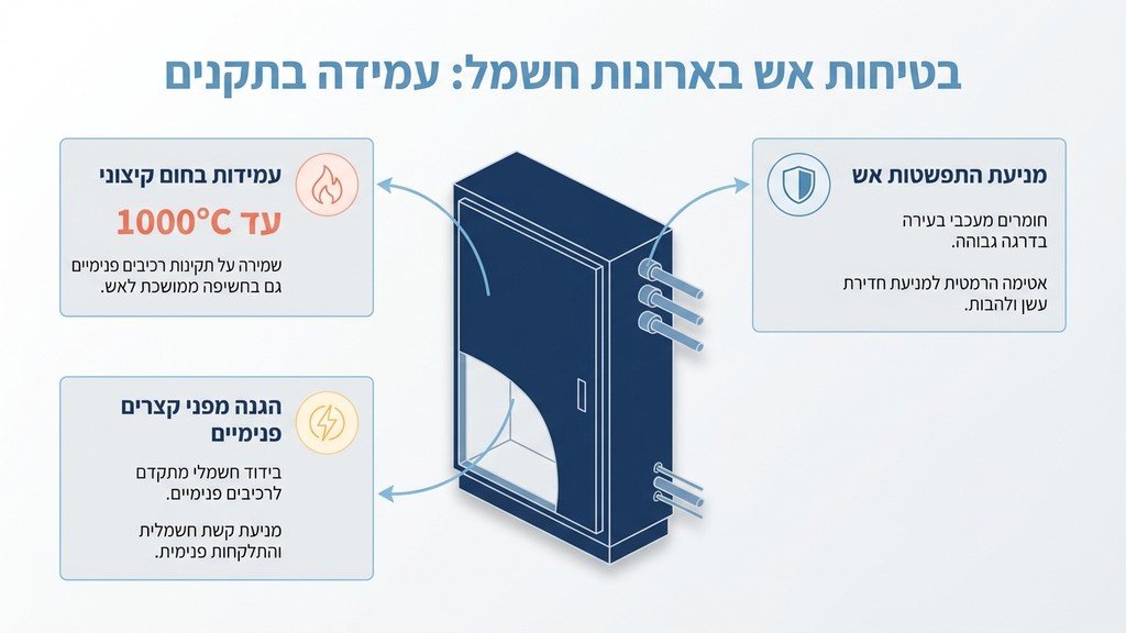 ארון חשמל ממתכת מותקן במבנה בחולון