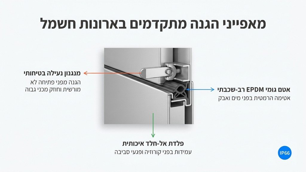 רמות אטימות וגימור של ארונות חשמל מפלדה