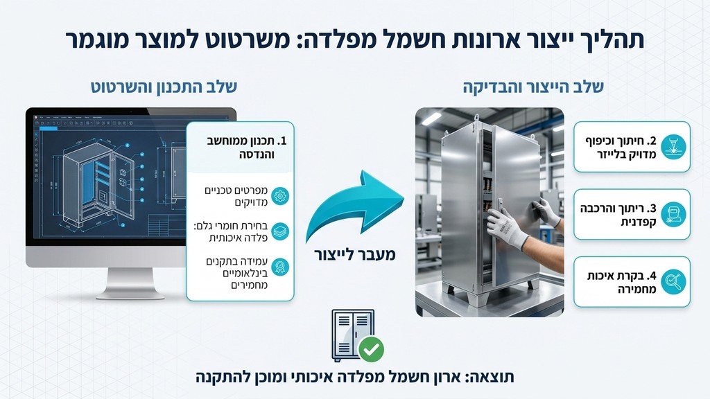 תהליך ייצור והתאמה אישית של ארונות חשמל ממתכת בצפון